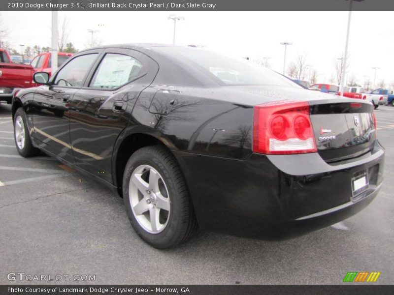 Brilliant Black Crystal Pearl / Dark Slate Gray 2010 Dodge Charger 3.5L
