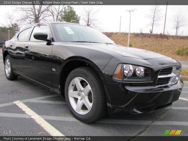 Brilliant Black Crystal Pearl / Dark Slate Gray 2010 Dodge Charger 3.5L