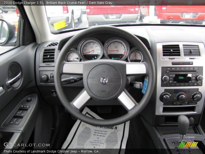 Brilliant Black Crystal Pearl / Dark Slate Gray 2010 Dodge Charger 3.5L