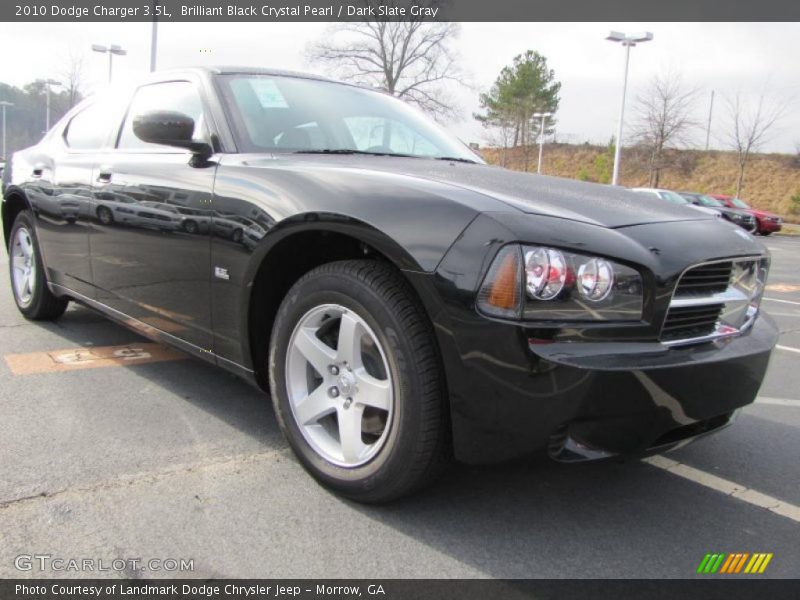 Brilliant Black Crystal Pearl / Dark Slate Gray 2010 Dodge Charger 3.5L