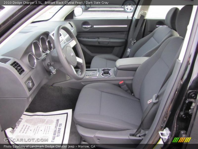 Brilliant Black Crystal Pearl / Dark Slate Gray 2010 Dodge Charger 3.5L