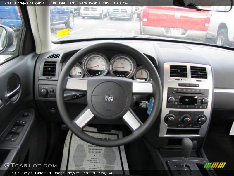 Brilliant Black Crystal Pearl / Dark Slate Gray 2010 Dodge Charger 3.5L