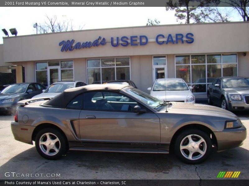 Mineral Grey Metallic / Medium Graphite 2001 Ford Mustang V6 Convertible