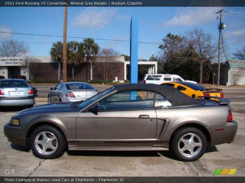 Mineral Grey Metallic / Medium Graphite 2001 Ford Mustang V6 Convertible