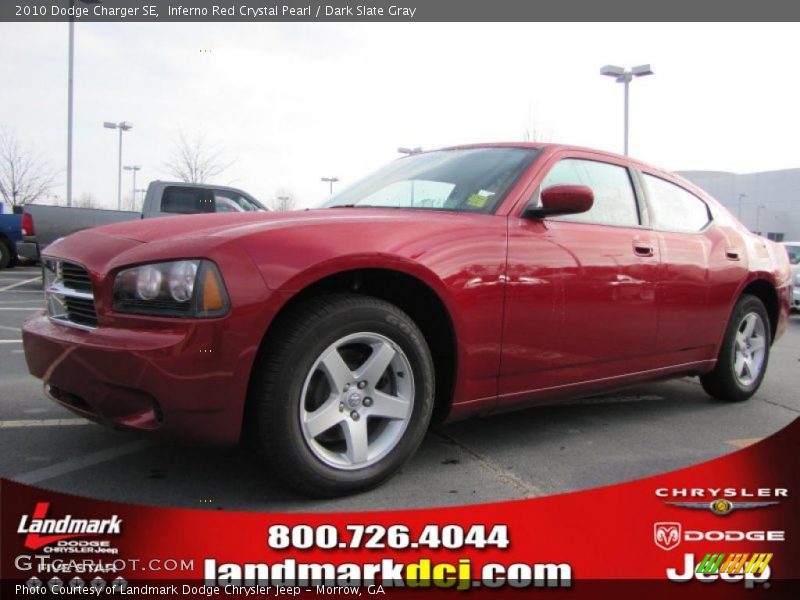 Inferno Red Crystal Pearl / Dark Slate Gray 2010 Dodge Charger SE