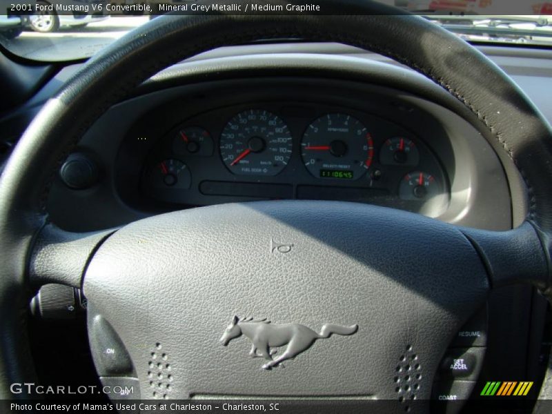 Mineral Grey Metallic / Medium Graphite 2001 Ford Mustang V6 Convertible