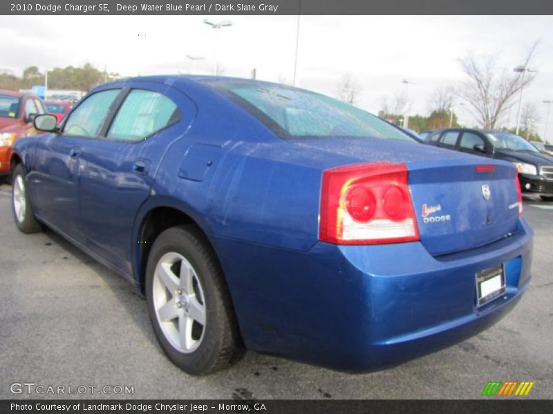 Deep Water Blue Pearl / Dark Slate Gray 2010 Dodge Charger SE