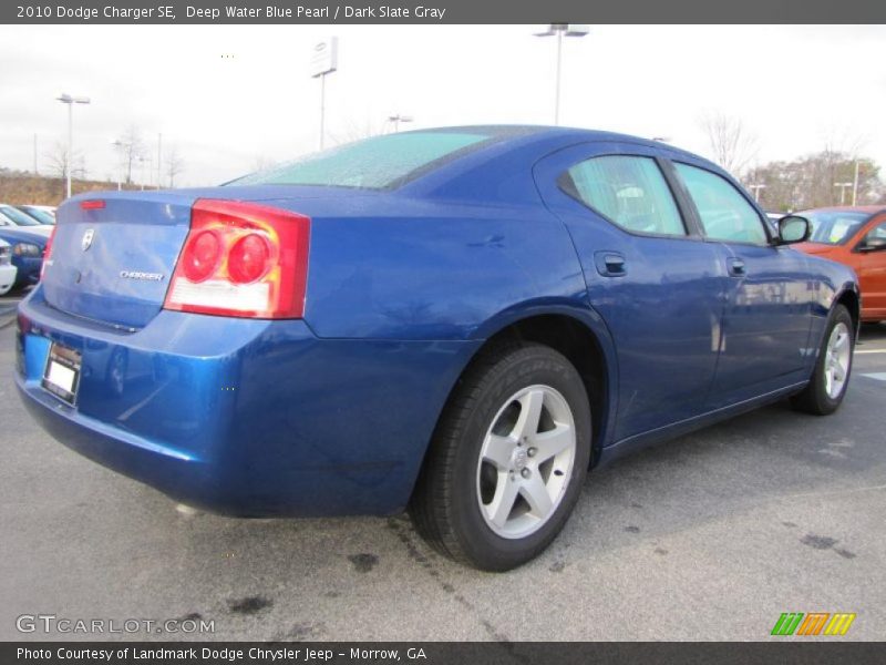 Deep Water Blue Pearl / Dark Slate Gray 2010 Dodge Charger SE