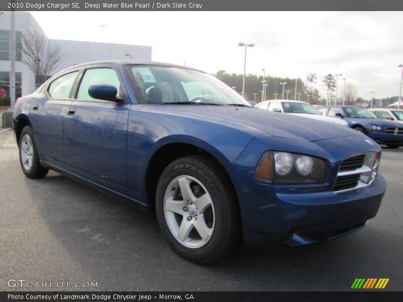 Deep Water Blue Pearl / Dark Slate Gray 2010 Dodge Charger SE