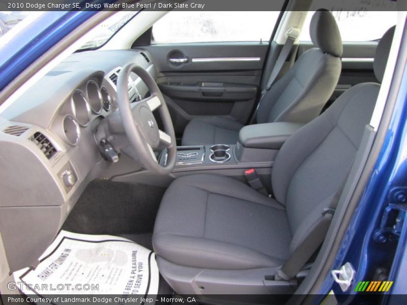 Deep Water Blue Pearl / Dark Slate Gray 2010 Dodge Charger SE