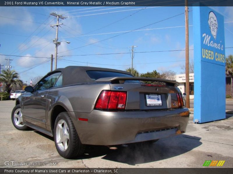Mineral Grey Metallic / Medium Graphite 2001 Ford Mustang V6 Convertible