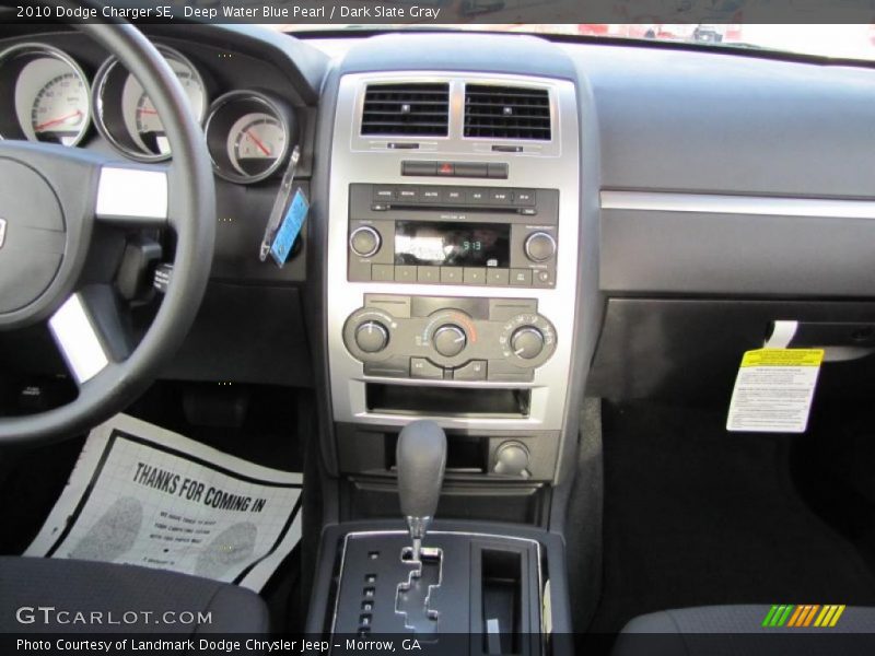 Deep Water Blue Pearl / Dark Slate Gray 2010 Dodge Charger SE