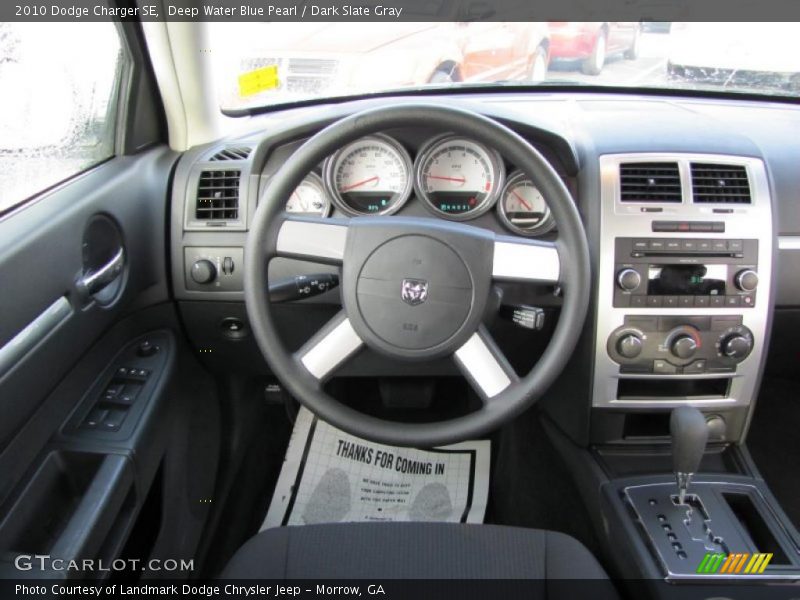 Deep Water Blue Pearl / Dark Slate Gray 2010 Dodge Charger SE