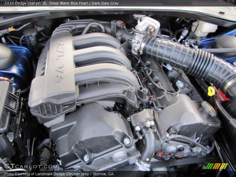 Deep Water Blue Pearl / Dark Slate Gray 2010 Dodge Charger SE