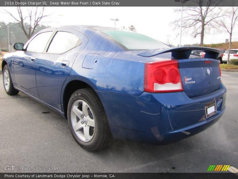 Deep Water Blue Pearl / Dark Slate Gray 2010 Dodge Charger SE
