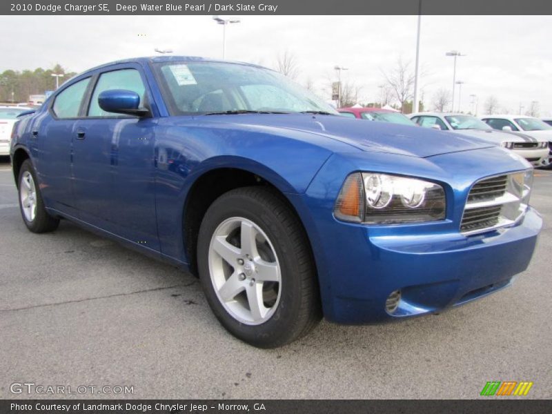 Deep Water Blue Pearl / Dark Slate Gray 2010 Dodge Charger SE