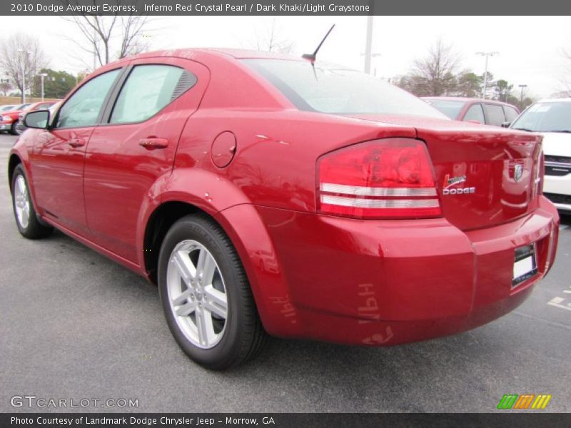 Inferno Red Crystal Pearl / Dark Khaki/Light Graystone 2010 Dodge Avenger Express
