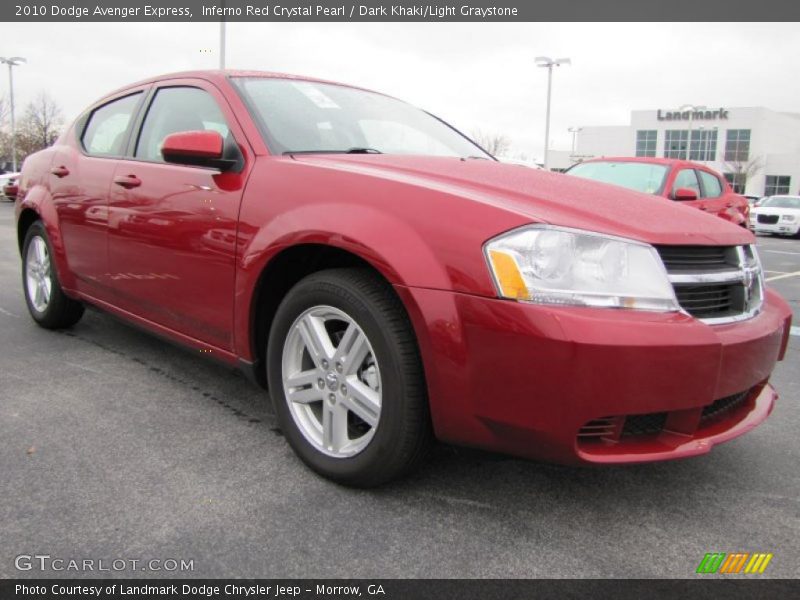 Inferno Red Crystal Pearl / Dark Khaki/Light Graystone 2010 Dodge Avenger Express