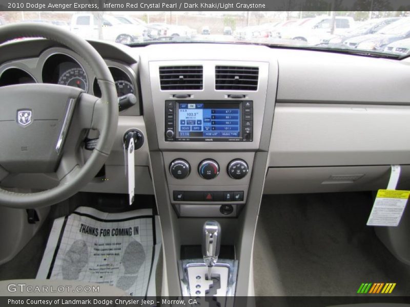 Inferno Red Crystal Pearl / Dark Khaki/Light Graystone 2010 Dodge Avenger Express