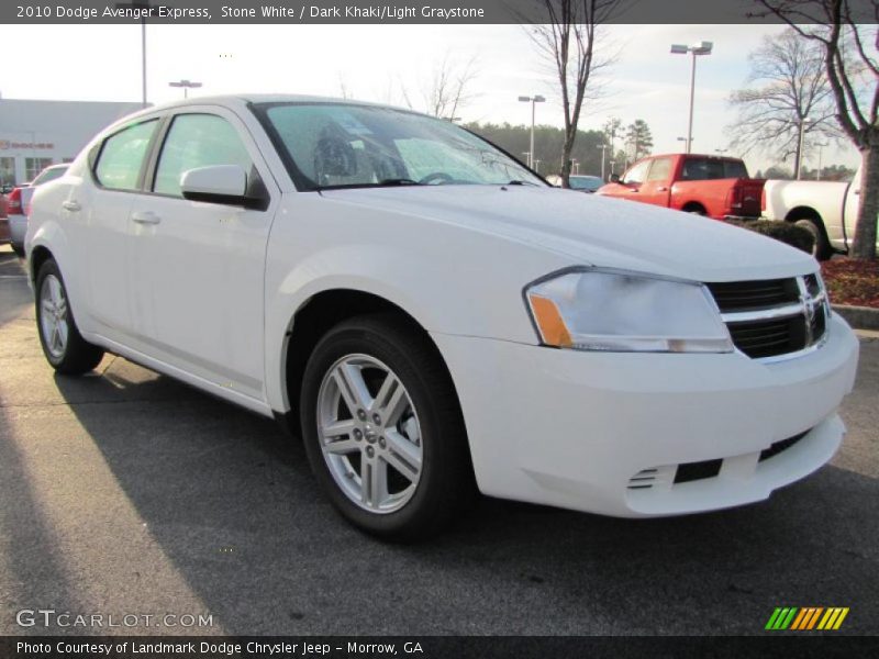 Stone White / Dark Khaki/Light Graystone 2010 Dodge Avenger Express