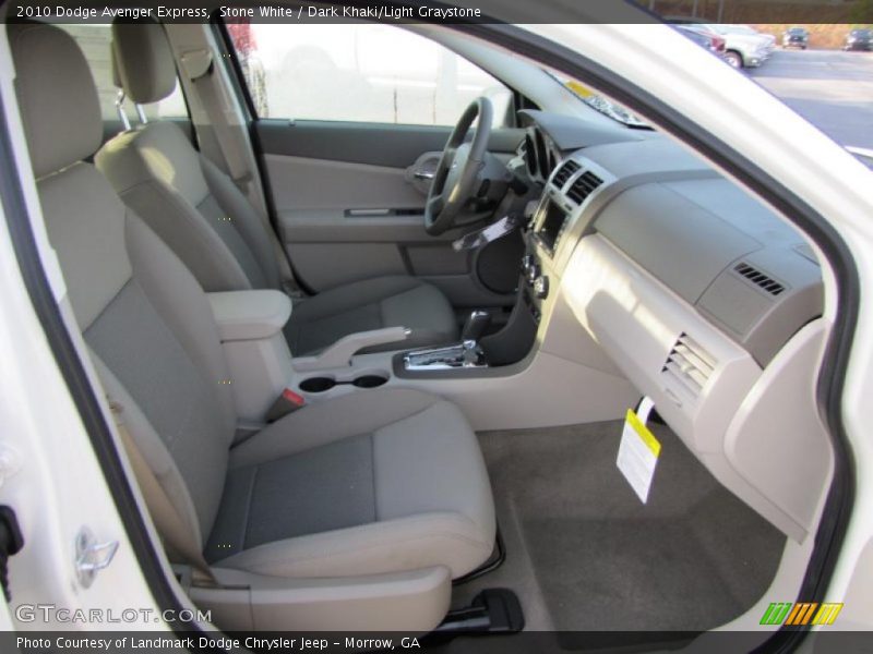 Stone White / Dark Khaki/Light Graystone 2010 Dodge Avenger Express