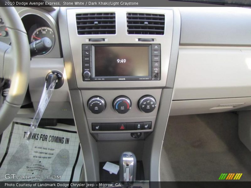 Stone White / Dark Khaki/Light Graystone 2010 Dodge Avenger Express