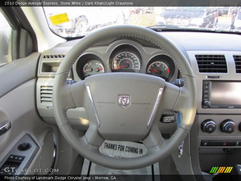 Stone White / Dark Khaki/Light Graystone 2010 Dodge Avenger Express