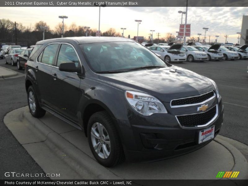 Cyber Gray Metallic / Light Titanium/Jet Black 2011 Chevrolet Equinox LS