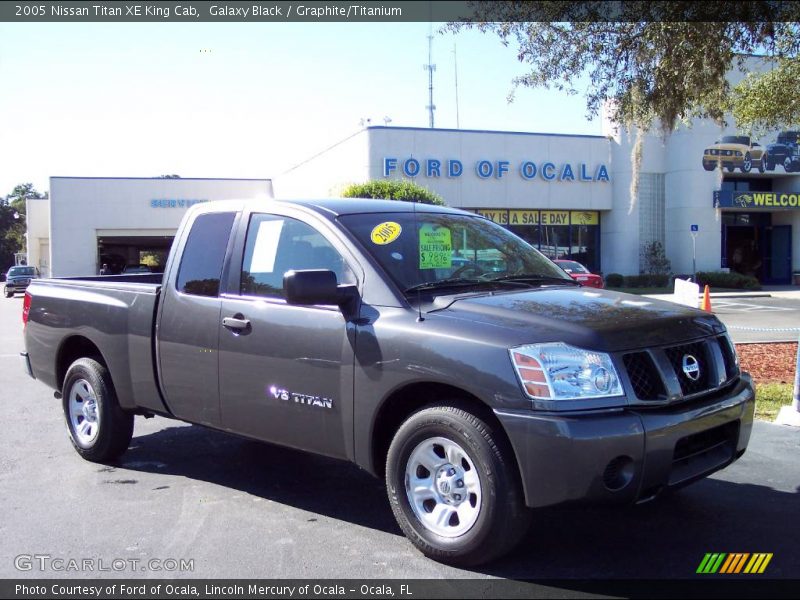 Galaxy Black / Graphite/Titanium 2005 Nissan Titan XE King Cab