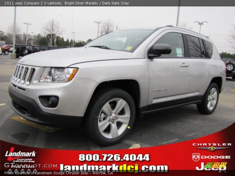 Bright Silver Metallic / Dark Slate Gray 2011 Jeep Compass 2.0 Latitude