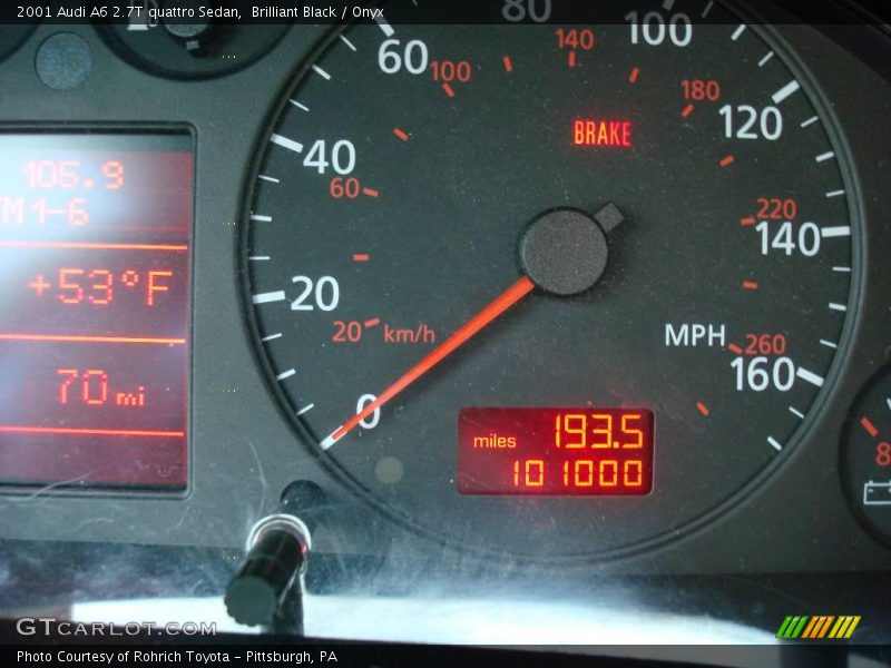 Brilliant Black / Onyx 2001 Audi A6 2.7T quattro Sedan
