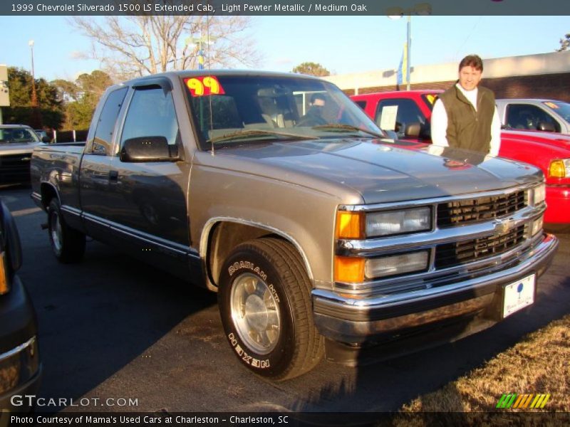 Light Pewter Metallic / Medium Oak 1999 Chevrolet Silverado 1500 LS Extended Cab