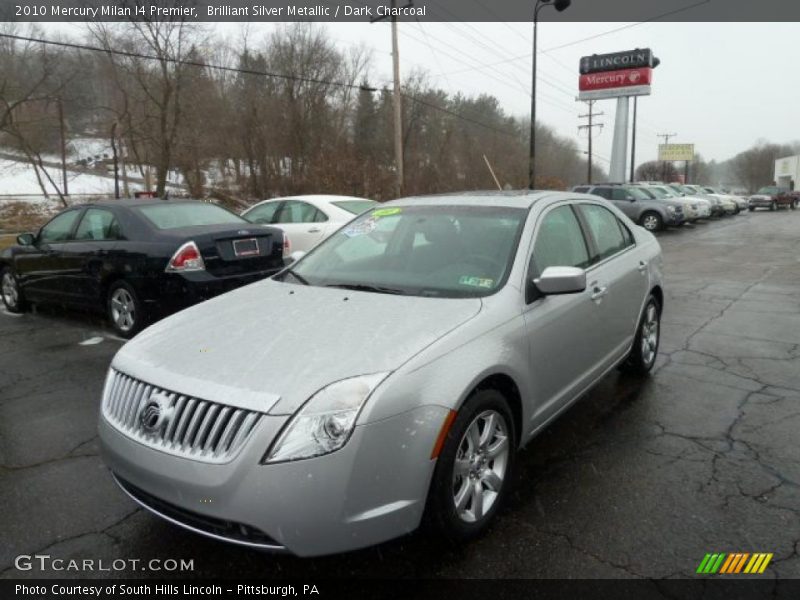 Brilliant Silver Metallic / Dark Charcoal 2010 Mercury Milan I4 Premier