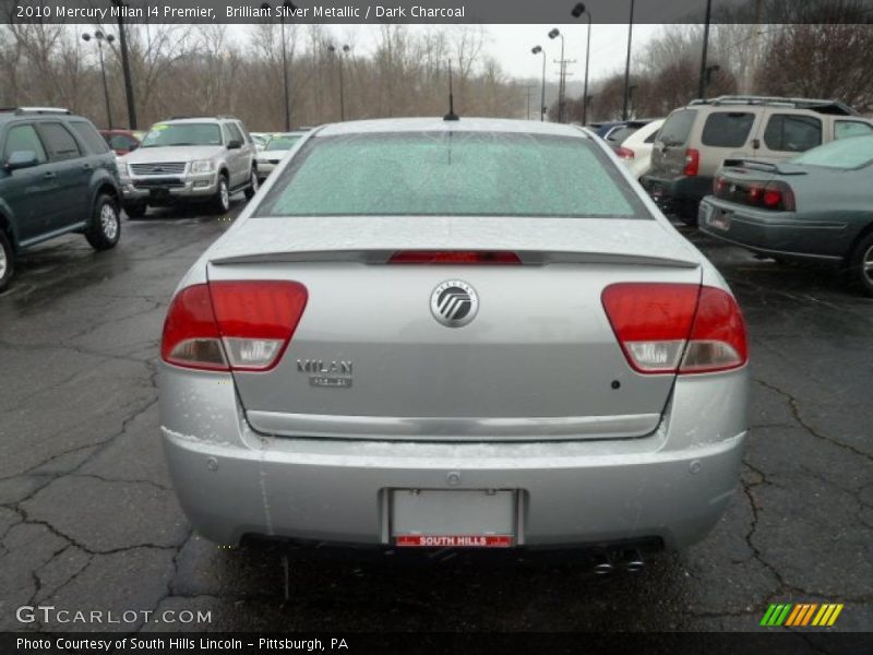 Brilliant Silver Metallic / Dark Charcoal 2010 Mercury Milan I4 Premier