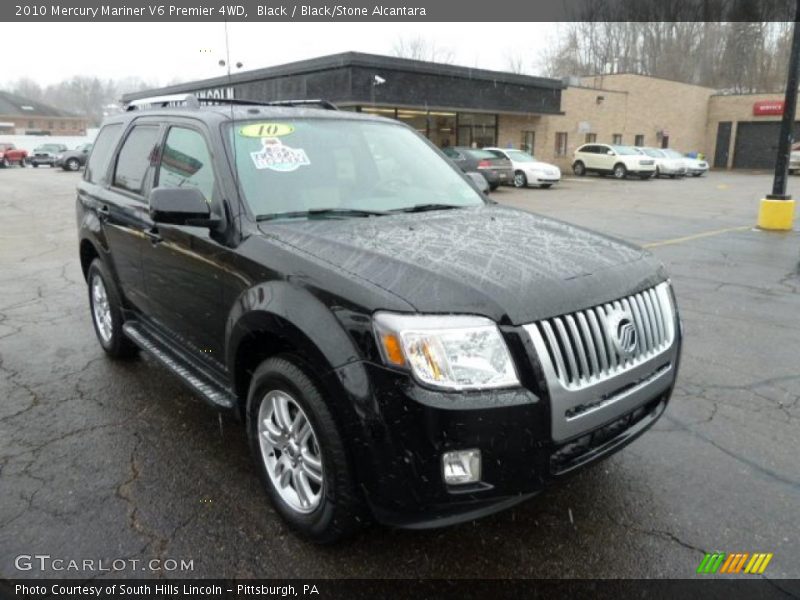 Black / Black/Stone Alcantara 2010 Mercury Mariner V6 Premier 4WD