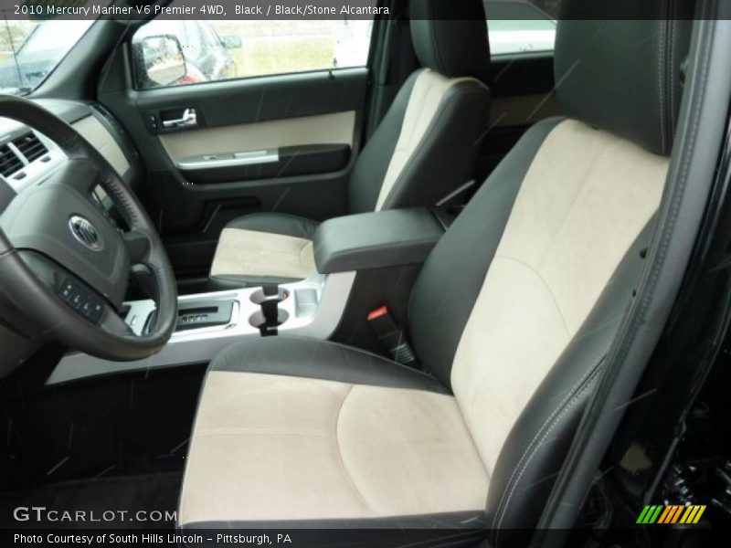 Black / Black/Stone Alcantara 2010 Mercury Mariner V6 Premier 4WD