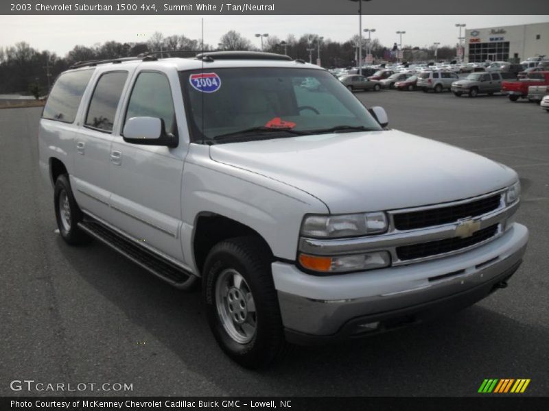 Summit White / Tan/Neutral 2003 Chevrolet Suburban 1500 4x4