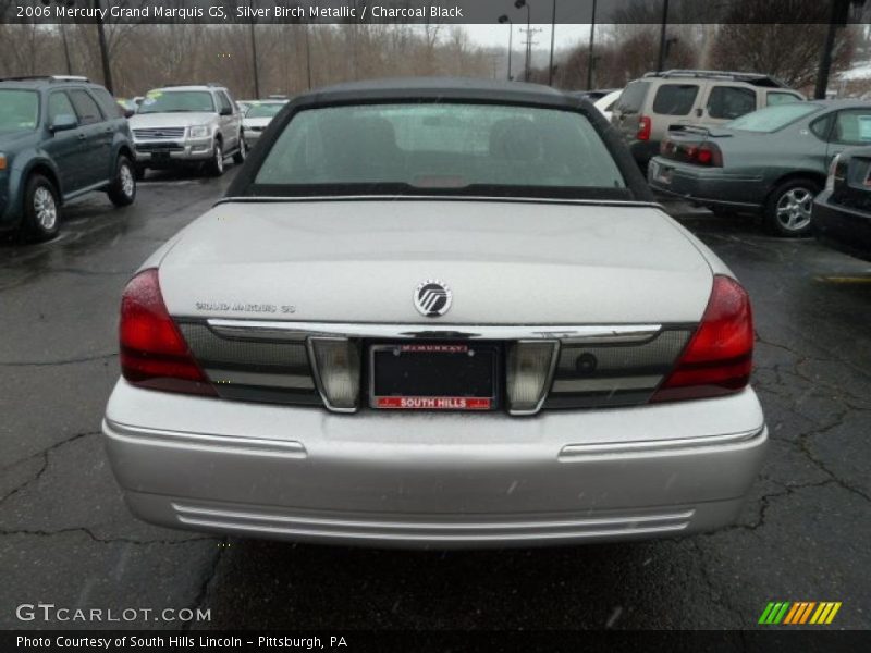 Silver Birch Metallic / Charcoal Black 2006 Mercury Grand Marquis GS