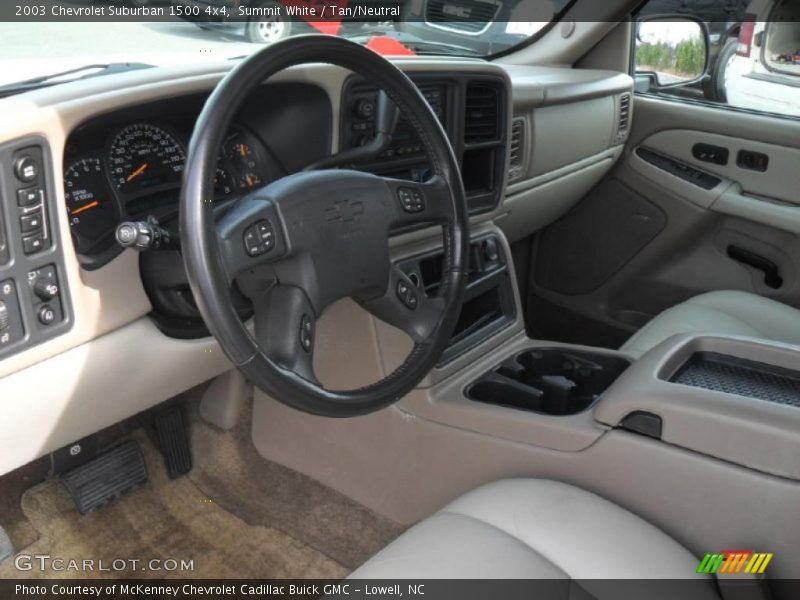 Summit White / Tan/Neutral 2003 Chevrolet Suburban 1500 4x4