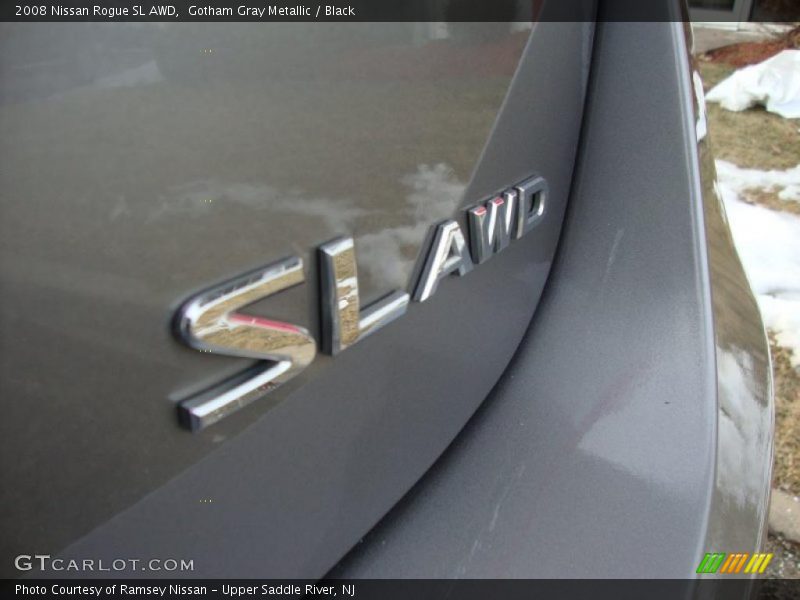 Gotham Gray Metallic / Black 2008 Nissan Rogue SL AWD