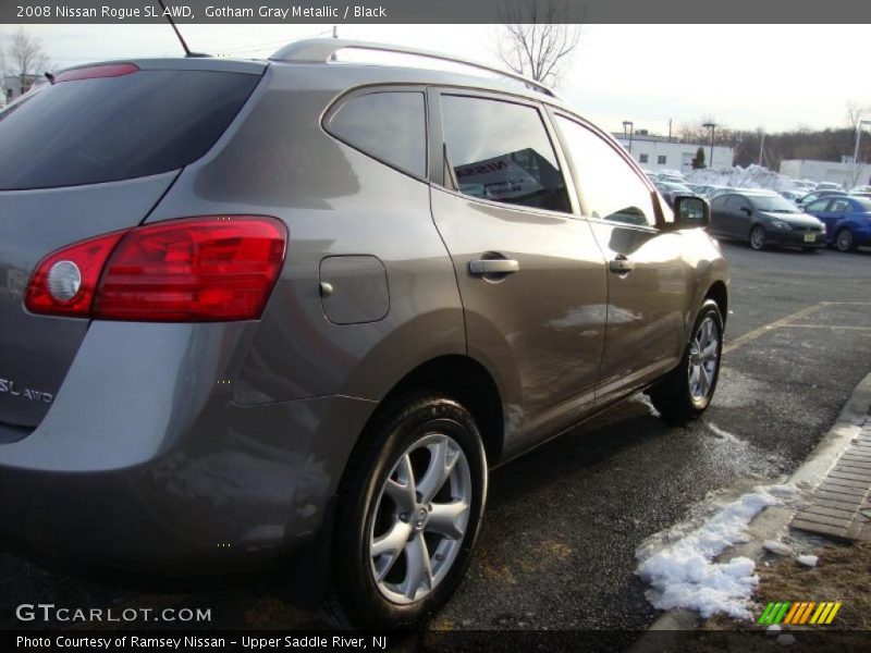 Gotham Gray Metallic / Black 2008 Nissan Rogue SL AWD
