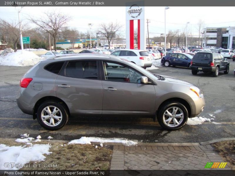 Gotham Gray Metallic / Black 2008 Nissan Rogue SL AWD