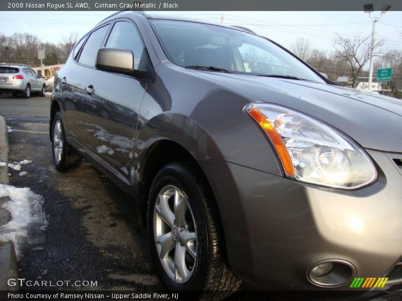 Gotham Gray Metallic / Black 2008 Nissan Rogue SL AWD