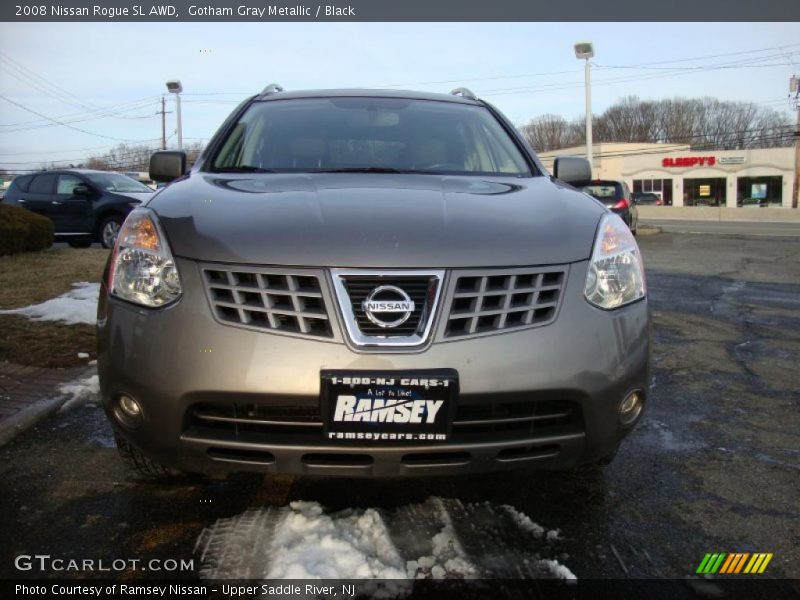 Gotham Gray Metallic / Black 2008 Nissan Rogue SL AWD