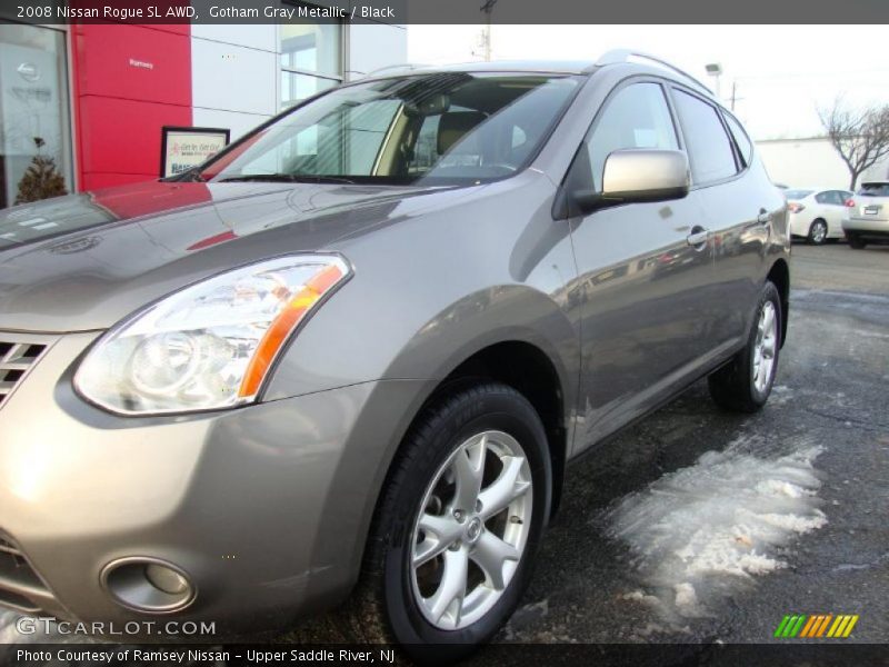 Gotham Gray Metallic / Black 2008 Nissan Rogue SL AWD