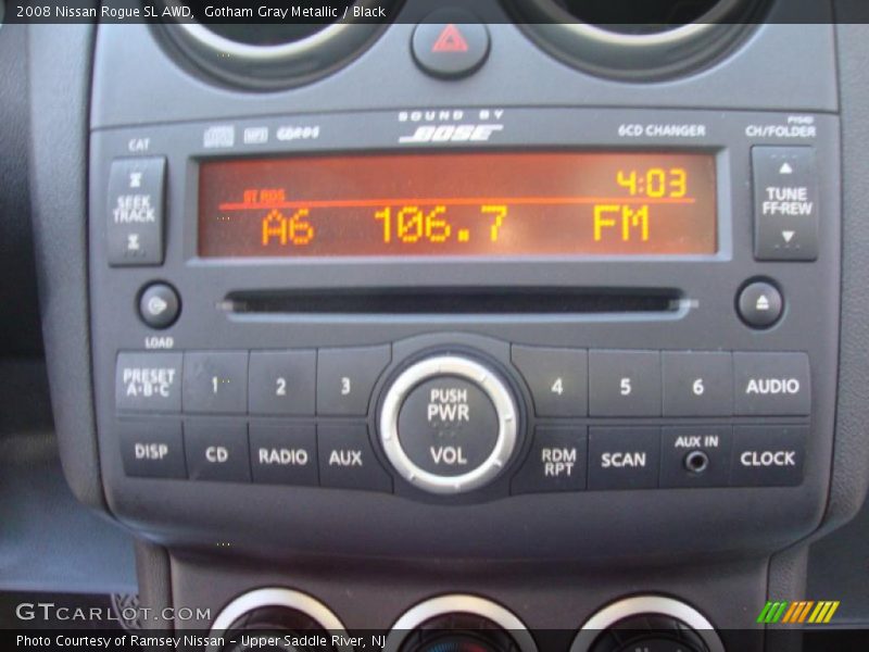 Gotham Gray Metallic / Black 2008 Nissan Rogue SL AWD