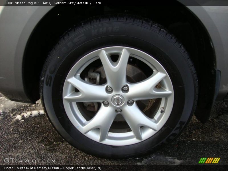 Gotham Gray Metallic / Black 2008 Nissan Rogue SL AWD