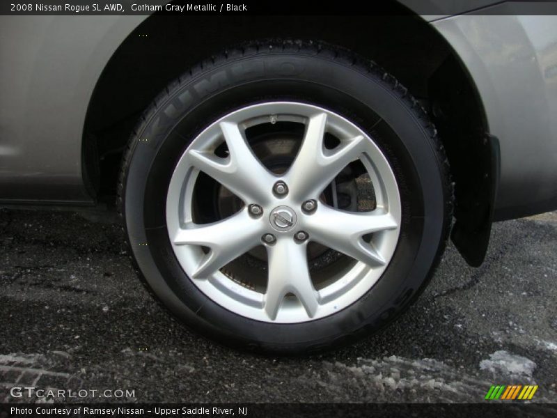 Gotham Gray Metallic / Black 2008 Nissan Rogue SL AWD
