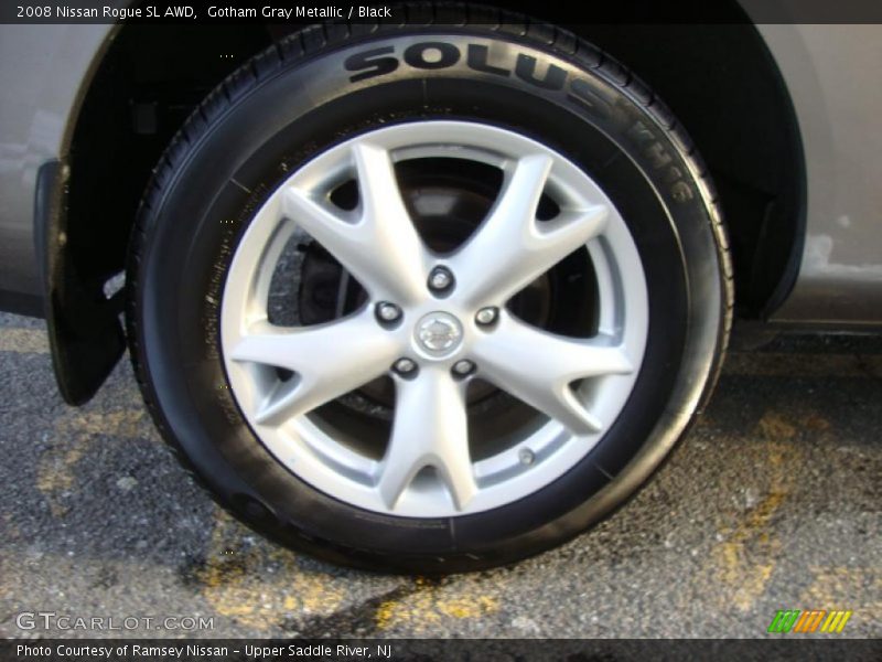 Gotham Gray Metallic / Black 2008 Nissan Rogue SL AWD