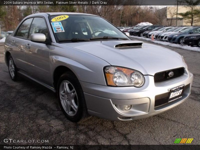Platinum Silver Metallic / Dark Gray 2004 Subaru Impreza WRX Sedan